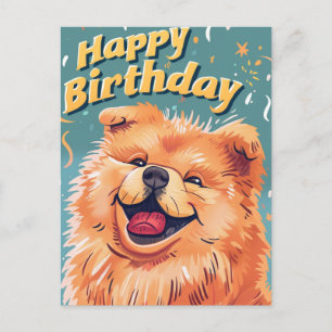Süßer Chow Chow Alles Gute zum Geburtstag Postkarte