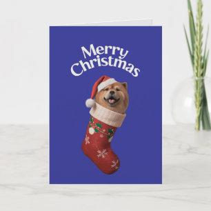 Süßer Chow-Chow-Hund Weihnachten Karte