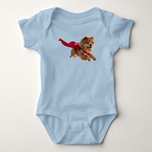 Süßer Chow-Chow-Superheld Baby Strampler (Vorderseite)