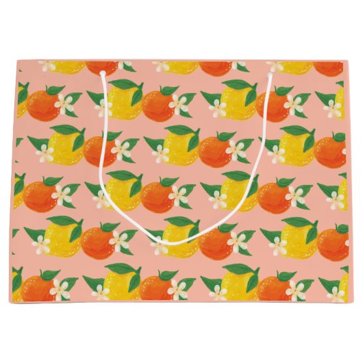 Süßer Citrus Geschenktasche Große Geschenktüte (Vorderseite)