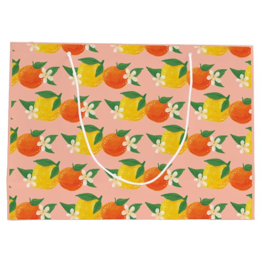 Süßer Citrus Geschenktasche Große Geschenktüte (Rückseite)