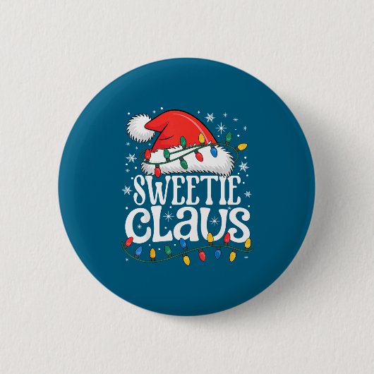 Süßer Claus Lustiges Weihnachten Großmutter Ferien Button (Vorderseite)