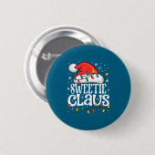Süßer Claus Lustiges Weihnachten Großmutter Ferien Button (Vorne & Hinten)