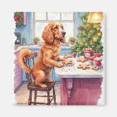 Süßer Cocker Spaniel Lebkuchenbacken Weihnachten Magnet (Vorne)