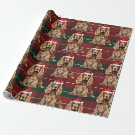 Süßer Cocker Spaniel lustiger Hundeliebhaber Weihn Geschenkpapier