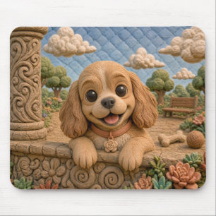 Süßer Cocker Spaniel Welpe, Baby Hund Mousepad