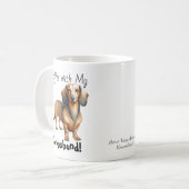 Süßer COFFEE Brauner Dachshund Kaffeetasse (Vorderseite Links)