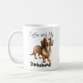 Süßer COFFEE Brauner Dachshund Kaffeetasse (Links)