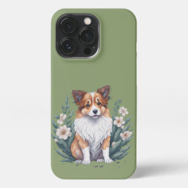 Süßer Collie umringt von Blumen - iPhone 13 Pro Hülle
