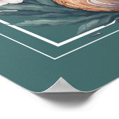 Süßer Collie umringt von Blumen - Poster (Ecke)