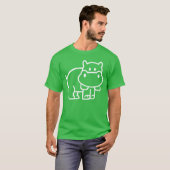 Süßer Comic-Nilpferd-Junge T-Shirt (Vorne ganz)