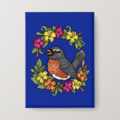 Süßer Connecticut-Vogel mit Mirabilis Button (Vorderseite)
