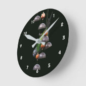 Süßer Conure Papagei mit dunklem Kopf Runde Wanduhr (Winkel)