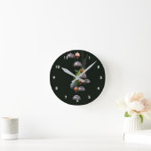 Süßer Conure Papagei mit dunklem Kopf Runde Wanduhr (Zuhause)