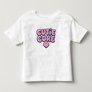 Süßer Core Kawaii-Blasenbuchstabe Kleinkind T-shirt