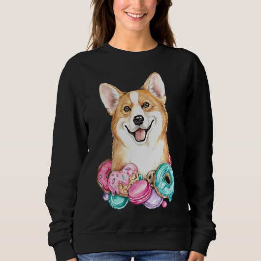 Süßer Corgi 827 Sweatshirt (Vorderseite)