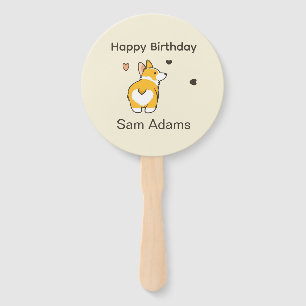 Süßer Corgi Alles Gute zum Geburtstag Fächer