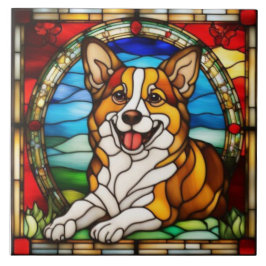 Süßer Corgi-Dekorative Keramikfliese