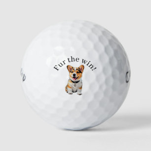 Süßer Corgi 'Fur the Win!' Hunde Liebhaber Golfball