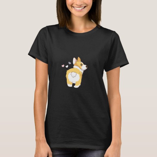 Süßer Corgi Hintern Hund T-Shirt (Vorderseite)