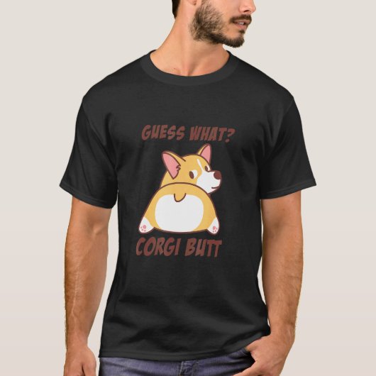 Süßer Corgi Hintern T-Shirt (Vorderseite)