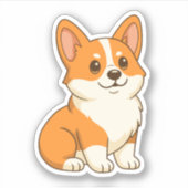 Süßer Corgi Hund Aufkleber (Vorderseite)