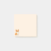 Süßer Corgi Hund Beige Post-it Klebezettel (Vorderseite)