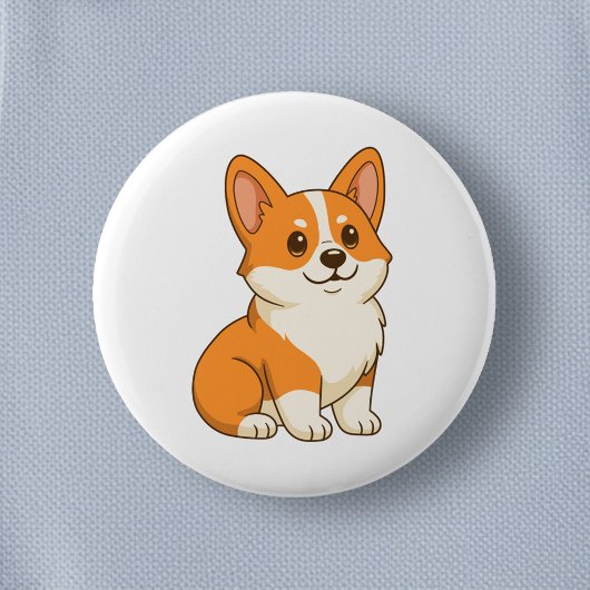 Süßer Corgi-Hund Button