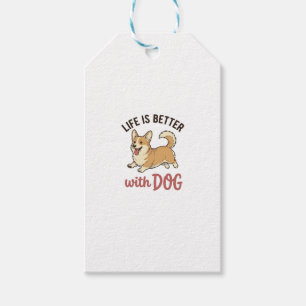 Süßer Corgi-Hund Leben ist besser mit Hundedesign_ Geschenkanhänger