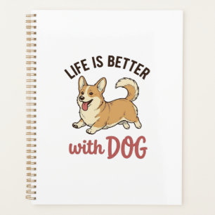 Süßer Corgi-Hund Leben ist besser mit Hundedesign_ Planer