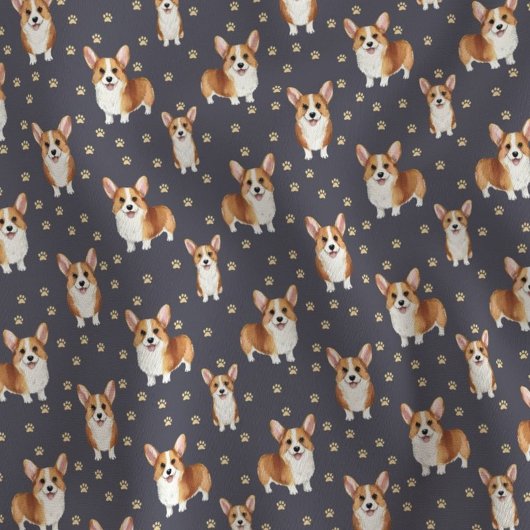Süßer Corgi-Hund Stoff