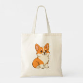 Süßer Corgi-Hund Tragetasche (Rückseite)