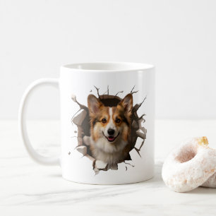 Süßer Corgi in einer rissigen Tasse - Geschenk für