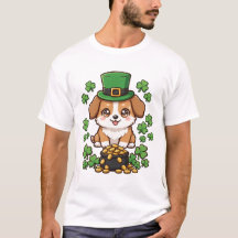 Süßer Corgi Leprechaun Hut St. Patricks Tag