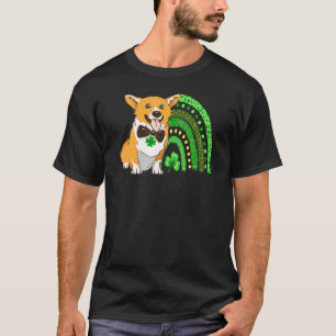 Süßer Corgi Leprechaun Regenbogen Shamrock St. Pat T-Shirt