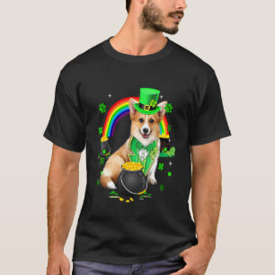 Süßer Corgi Leprechaun Shamrock St. Patrick's Day T-Shirt