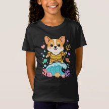 Süßer Corgi Meereskönig Cartoon | Kawaii Ozean Hun