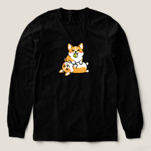 Süßer Corgi mit Birne auf müdem Corgi Lustige Hund Tri-Blend Shirt