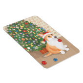 Süßer Corgi mit Weihnachtsbaum-Magnet Magnet (Rechte Seite)