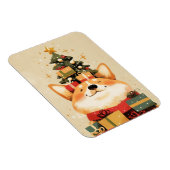 Süßer Corgi mit Weihnachtsgeschenken Magnet (Rechte Seite)