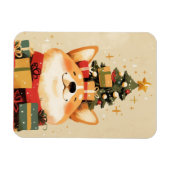Süßer Corgi mit Weihnachtsgeschenken Magnet (Horizontal)