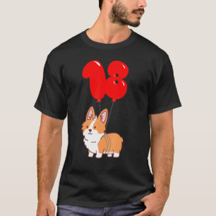 Süßer Corgi Pembroke 18. Geburtstag Kinder Ballon T-Shirt