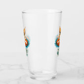 Süßer Corgi "Urlaubsmodus" Sommer-Design Glas (Links)