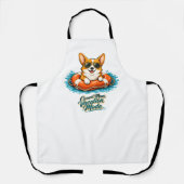 Süßer Corgi "Urlaubsmodus" Sommer-Design Schürze (Vorderseite)