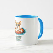 Süßer Corgi "Urlaubsmodus" Sommer-Design Tasse (VorderseiteRechts)