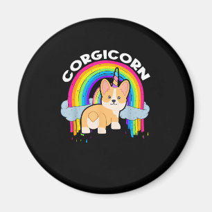 Süßer Corgicorn _ Einhorn Regenbogen _ Corgi Besit Magnet