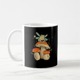 Süßer Cottagecore-Pilz-Frosch im Goblincore-Stil Kaffeetasse