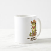 Süßer Cowboy-Frosch, der herumlungert - Western-Fr Kaffeetasse (VorderseiteRechts)