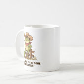 Süßer Cowboy-Frosch, der herumlungert - Western-Fr Kaffeetasse (Vorderseite Links)