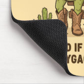 Süßer Cowboy-Frosch, der herumlungert - Western-Fr Mousepad (Ecke)